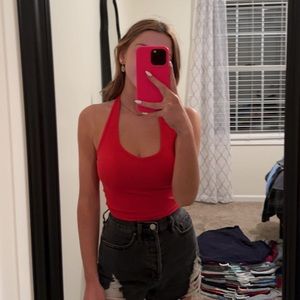 Red Halter Top